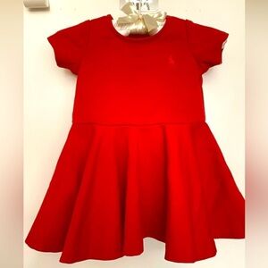 Ralph Lauren Red Fit & Flare Baby Dress 6M